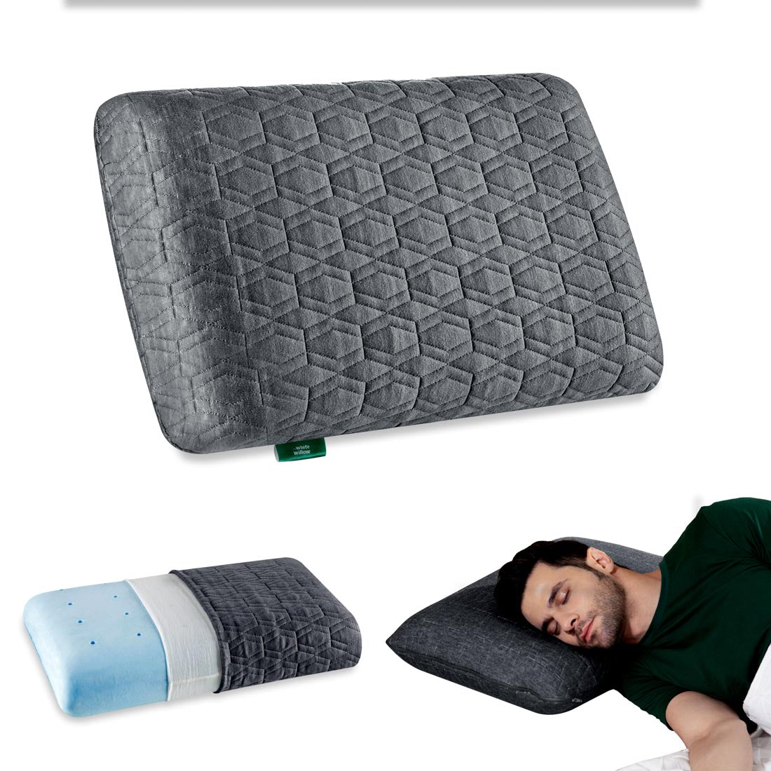 Regular Bed Pillow- Grey